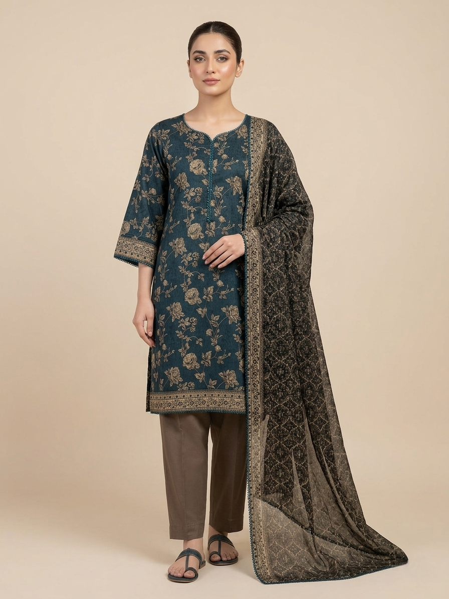 Lawn Printed Stitched