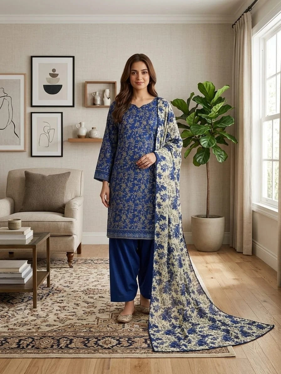 Lawn Printed Stitched