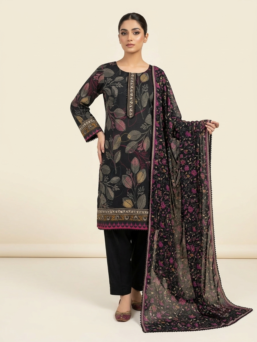 Lawn Printed Stitched