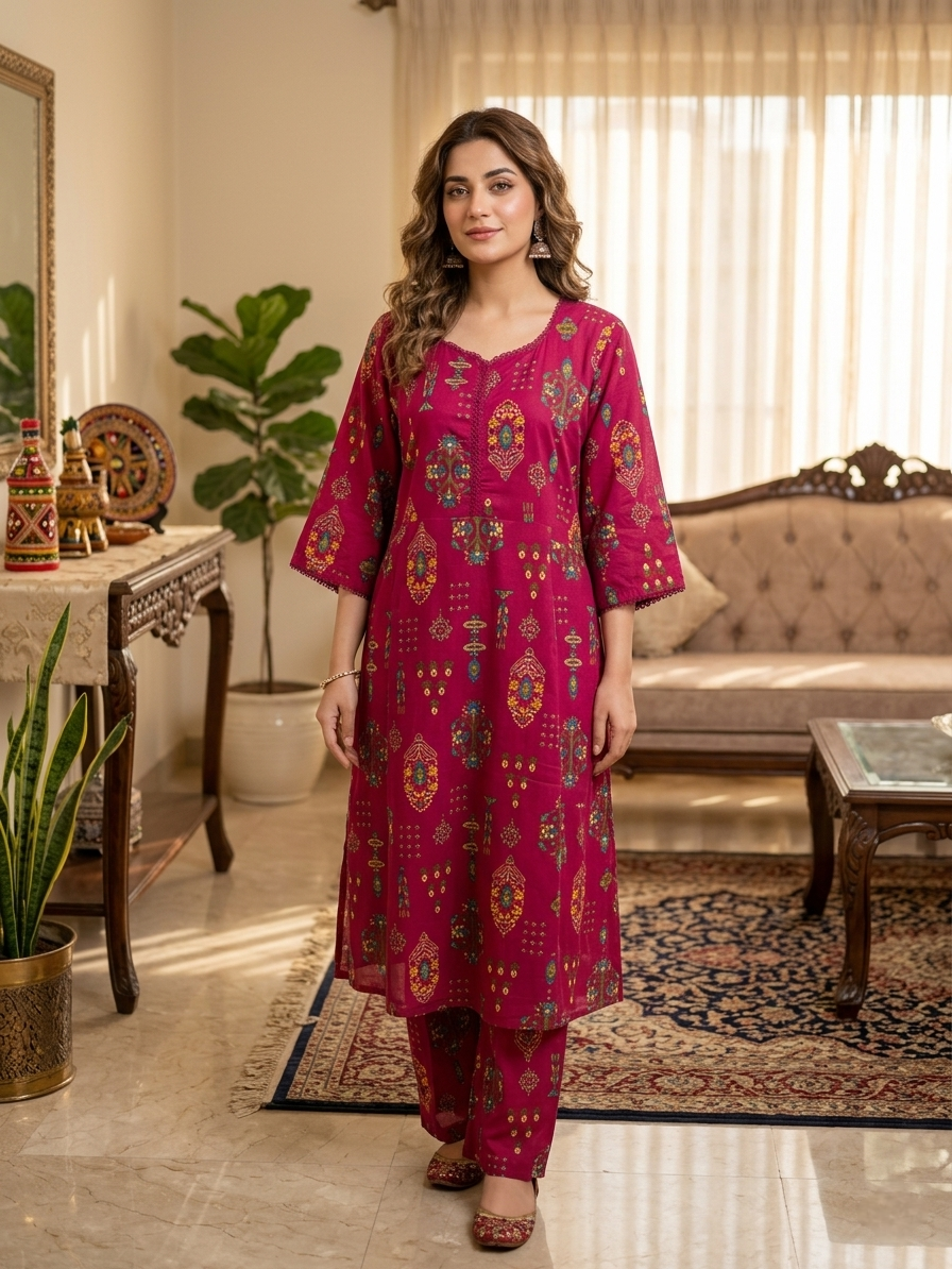 Lawn Stitched Frock