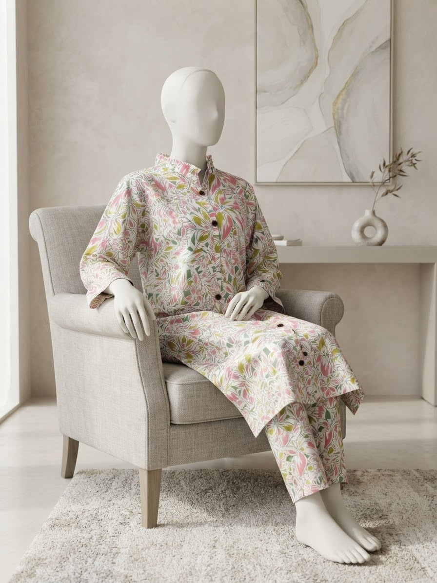 Linen Printed 2PC Length 48