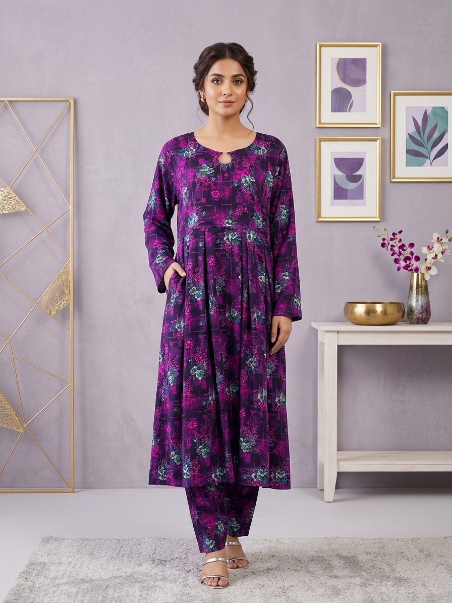 Linen Stitched Frock