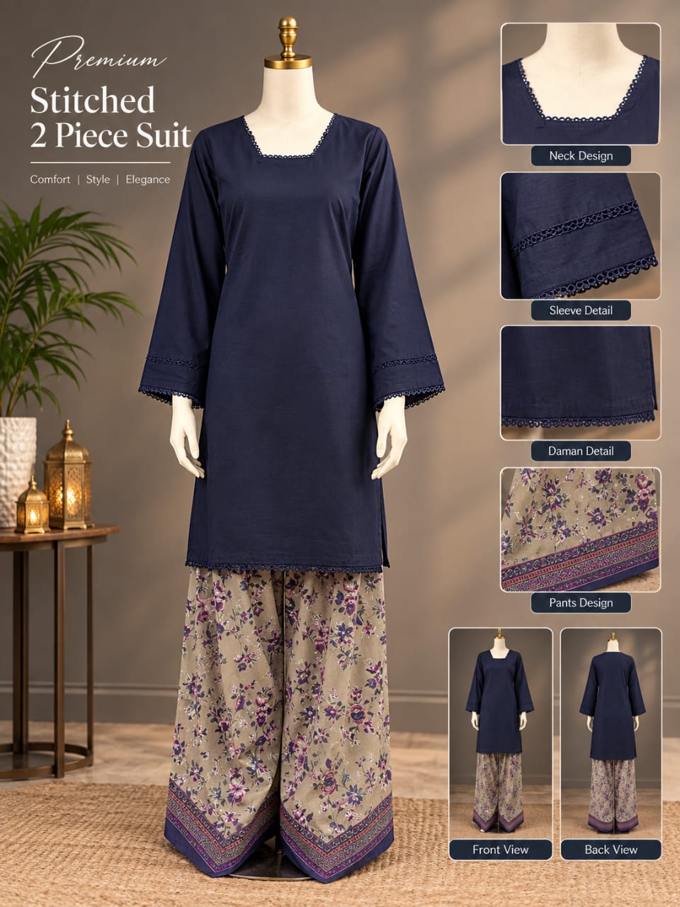 Lawn Farshi Shalwar
