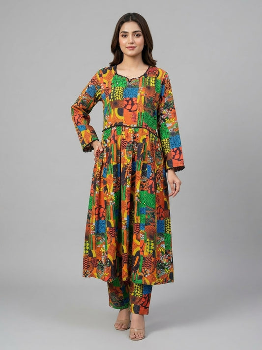 Lawn Stitched Frock