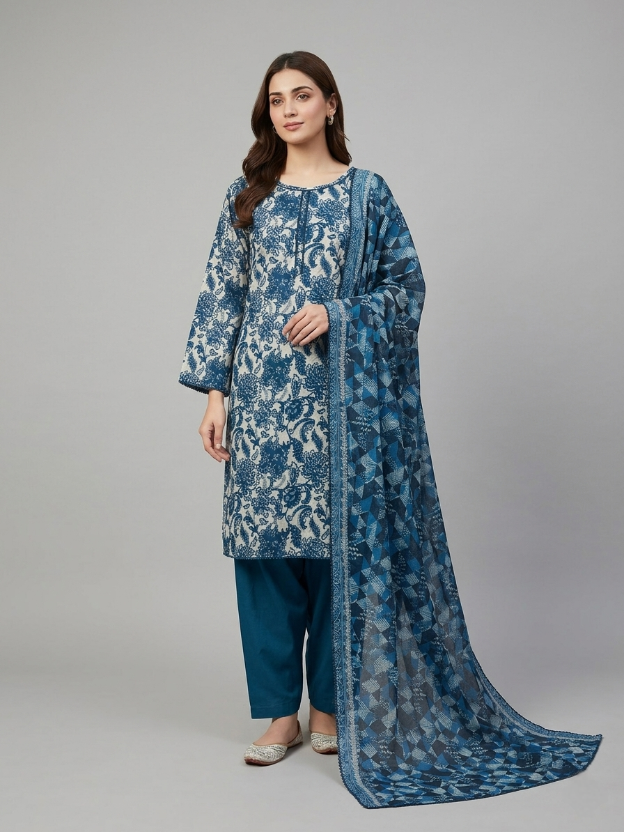 Lawn Printed Stitched
