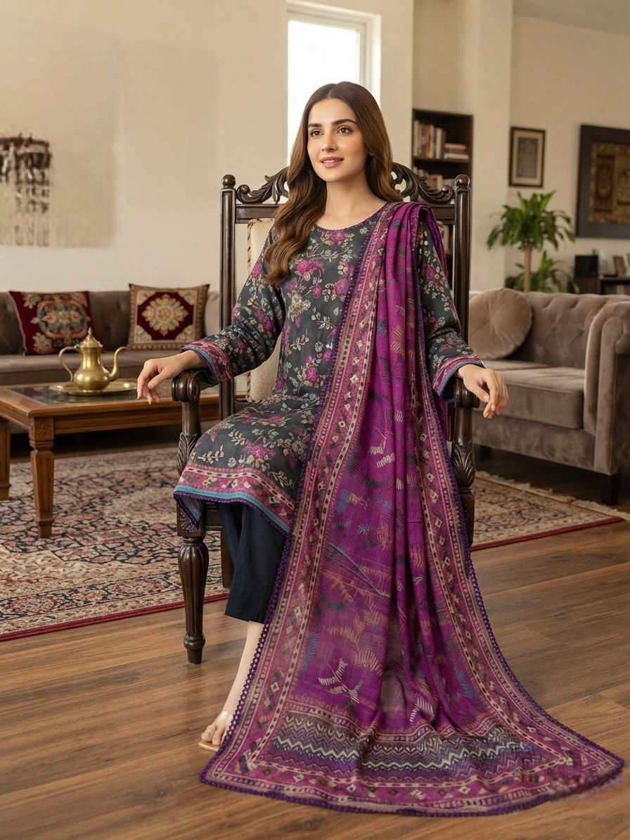 Linen 3-Piece Printed