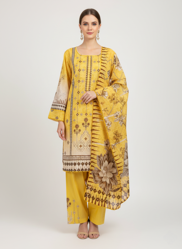 Lawn Emb. 3PC Stitched