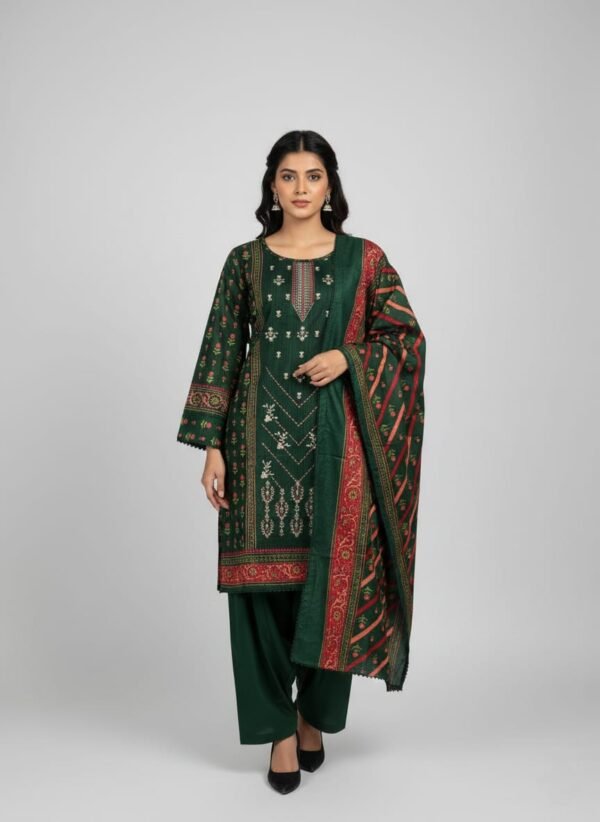 Lawn Emb. 3PC Stitched