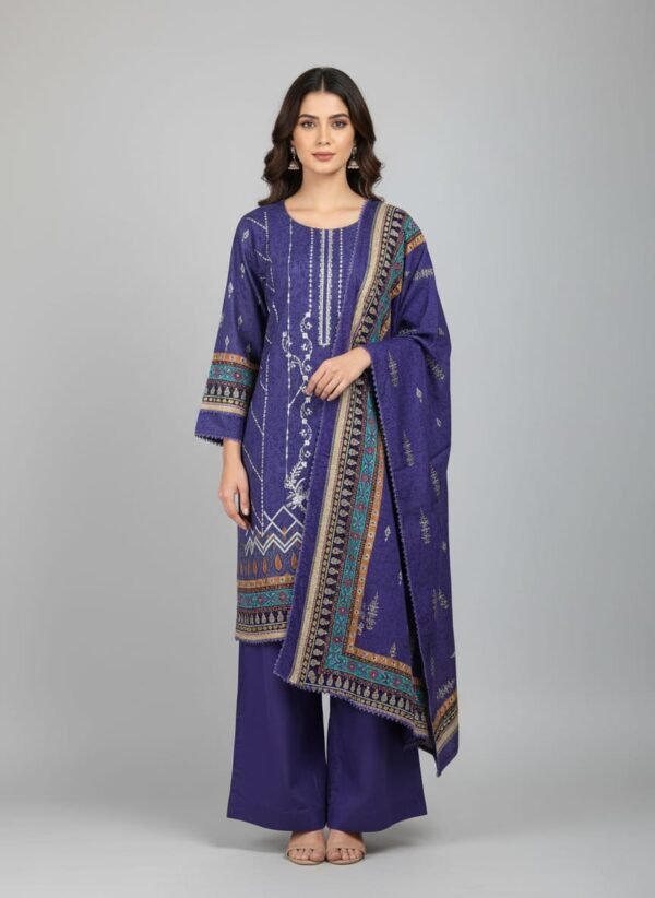 Lawn Emb. 3PC Stitched