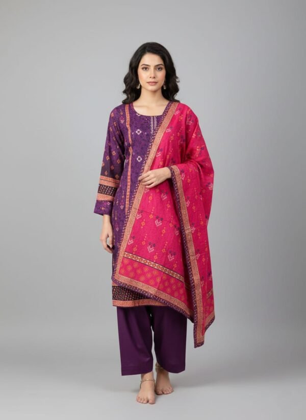 Lawn Emb. 3PC Stitched