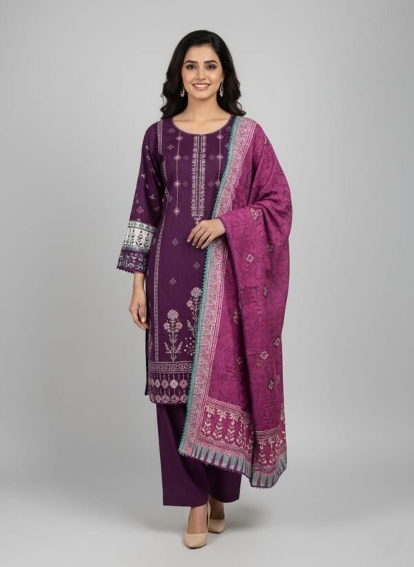 Lawn Chikankari 3PC Stitched