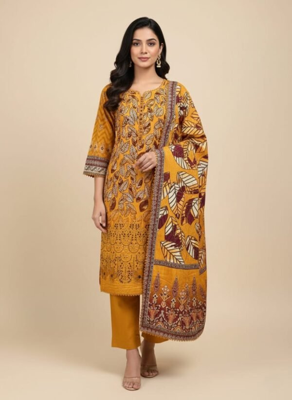 Lawn Chikankari 3PC Stitched