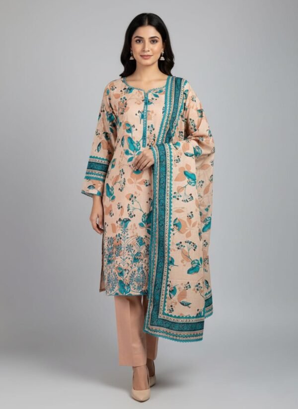 Lawn Emb. 3PC Stitched