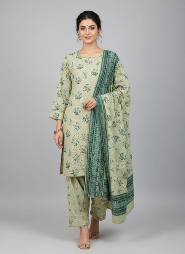 Lawn Emb. 3PC Stitched