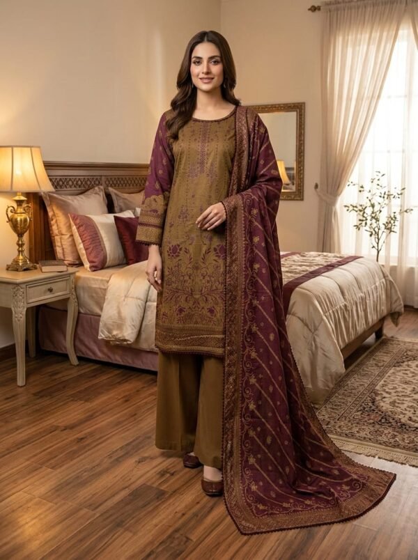 Lawn Emb. 3PC Stitched