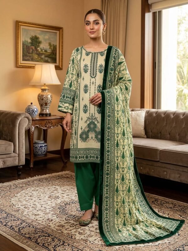 Lawn Emb. 3PC Stitched