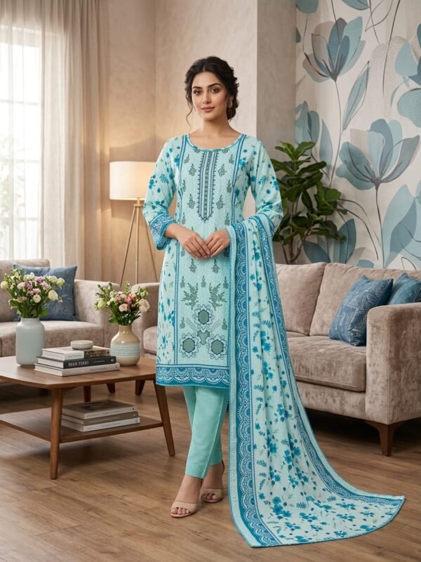 Lawn Emb. 3PC Stitched