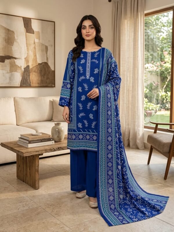 Lawn Emb. 3PC Stitched