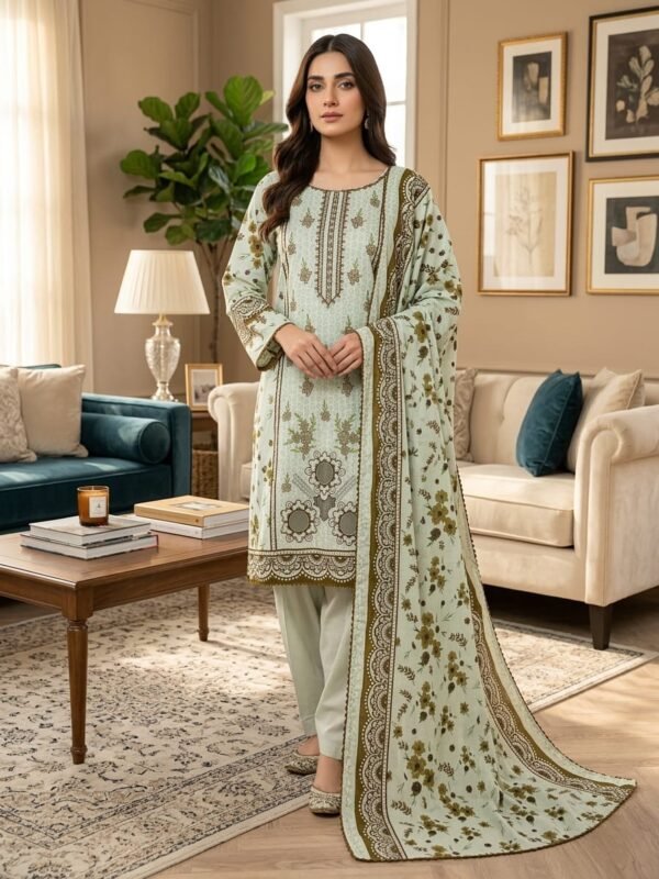 Lawn Emb. 3PC Stitched