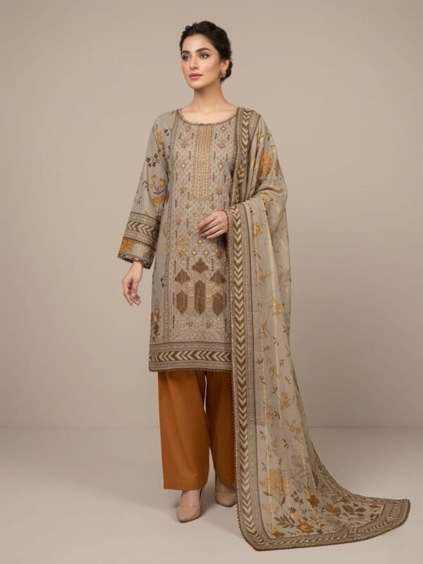 Lawn Emb. 3PC Stitched