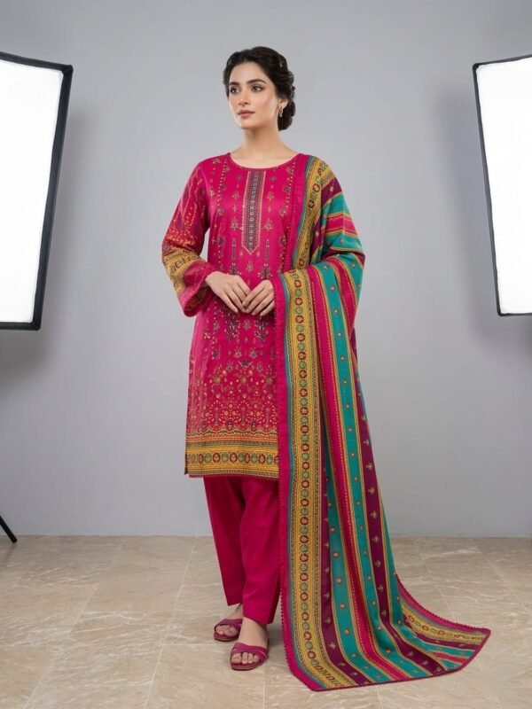 Lawn Emb. 3PC Stitched