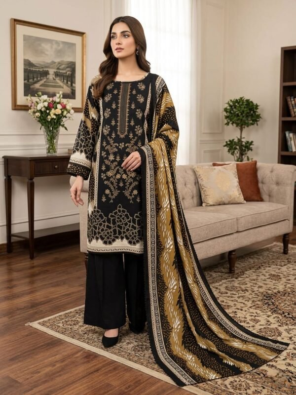 Lawn Emb. 3PC Stitched