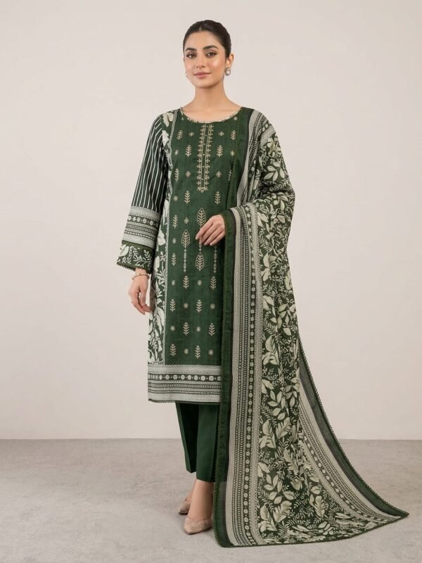 Lawn Emb. 3PC Stitched