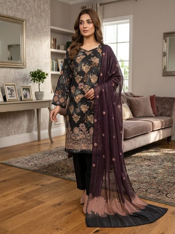 Lawn Chikankari 3PC Stitched