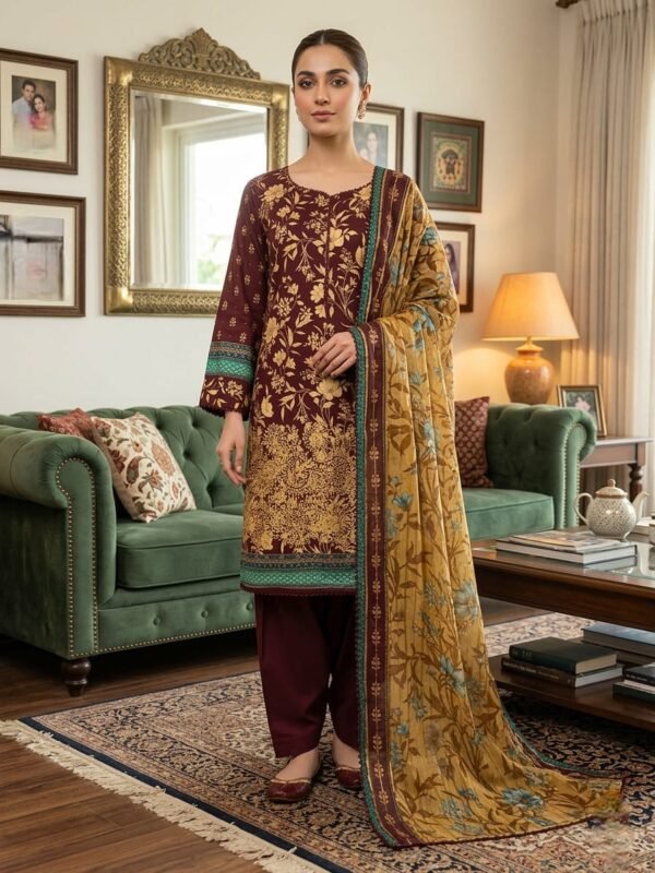 Lawn Chikankari 3PC Stitched