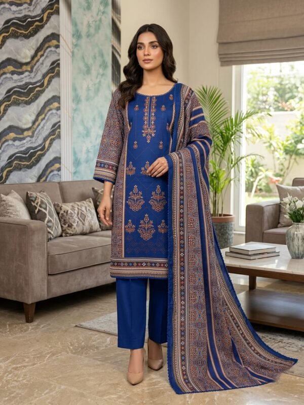 Lawn Emb. 3PC Stitched