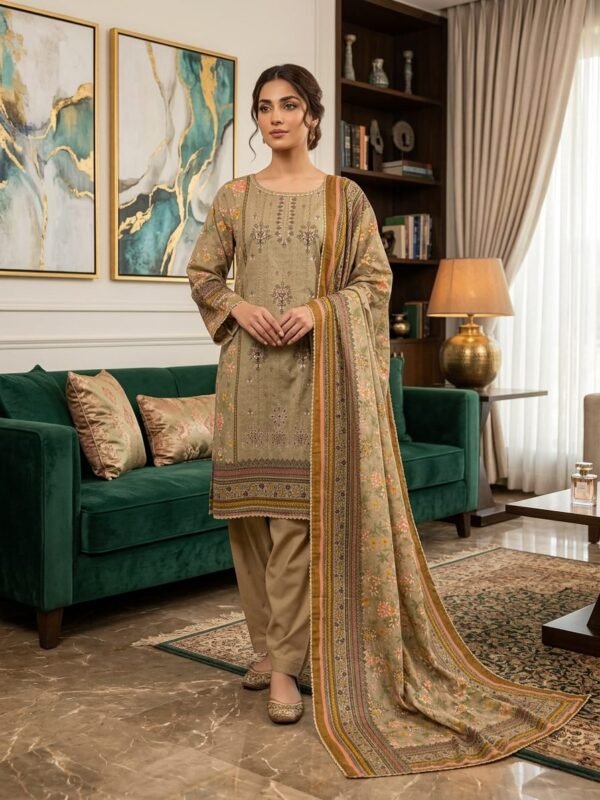 Lawn Emb. 3PC Stitched