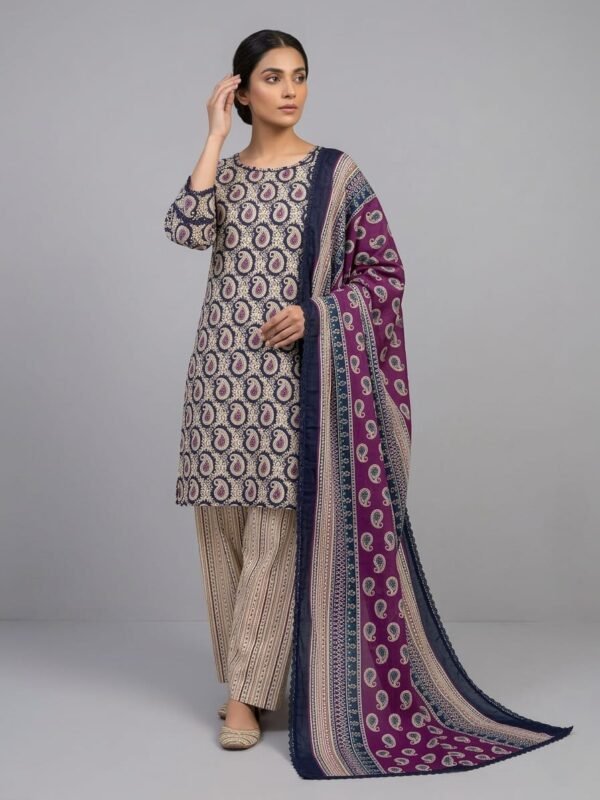 Lawn Emb. 3PC Stitched